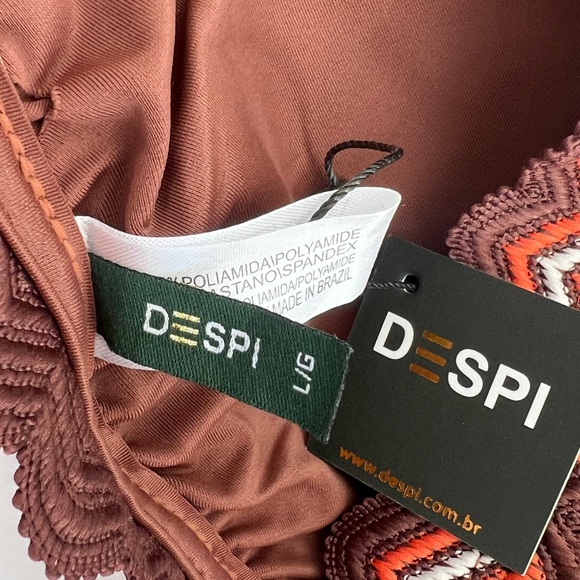 Despi Brown Bikini Set | Fixed Triangle Top & Full Bottom New with Tags - Picture 11 of 12